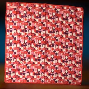 Coach square silk scarf 27x27 inches